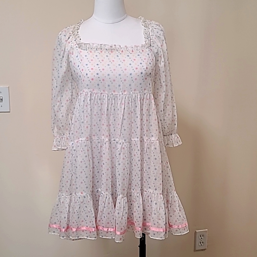 Sheer Rainbow starred dress